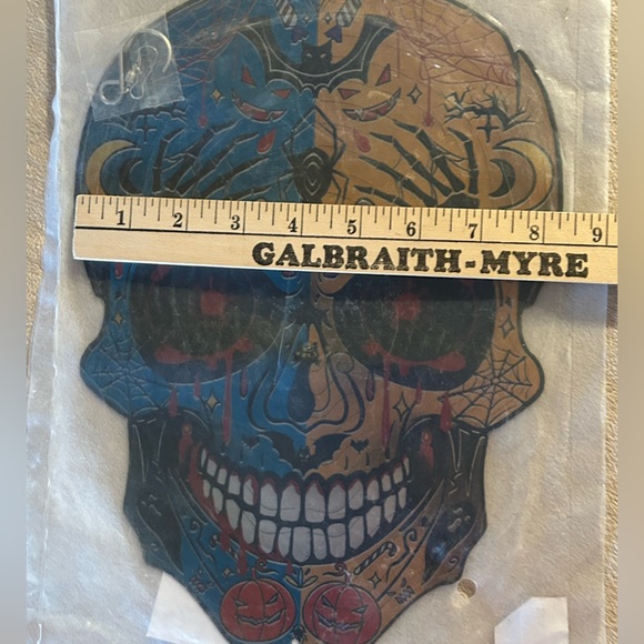 Skull Wind Spinner 3D Metal Garden Spinner Decoration Outdoors New - Picture 5 of 7